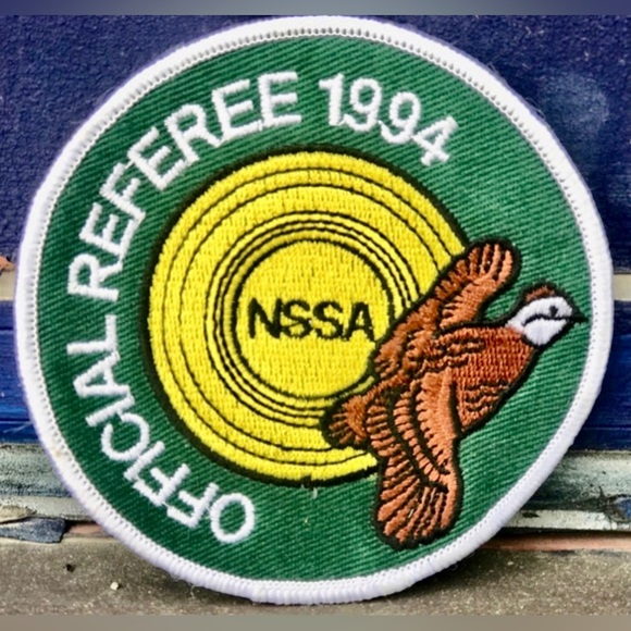 Vintage 1994 Antique OFFICIAL REFEREE NSSA Skeet Shooting Sew On Jacket Patch - Picture 2 of 4